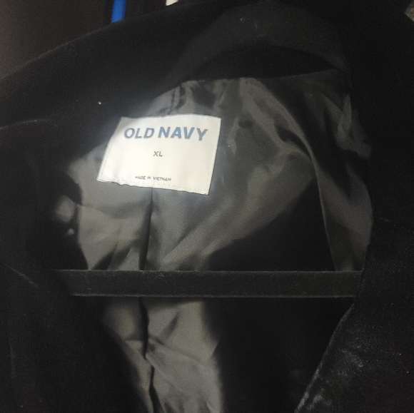 OLD NAVY BLACK VELVET BLAZER MEN'S SIZE XL - Picture 3 of 4
